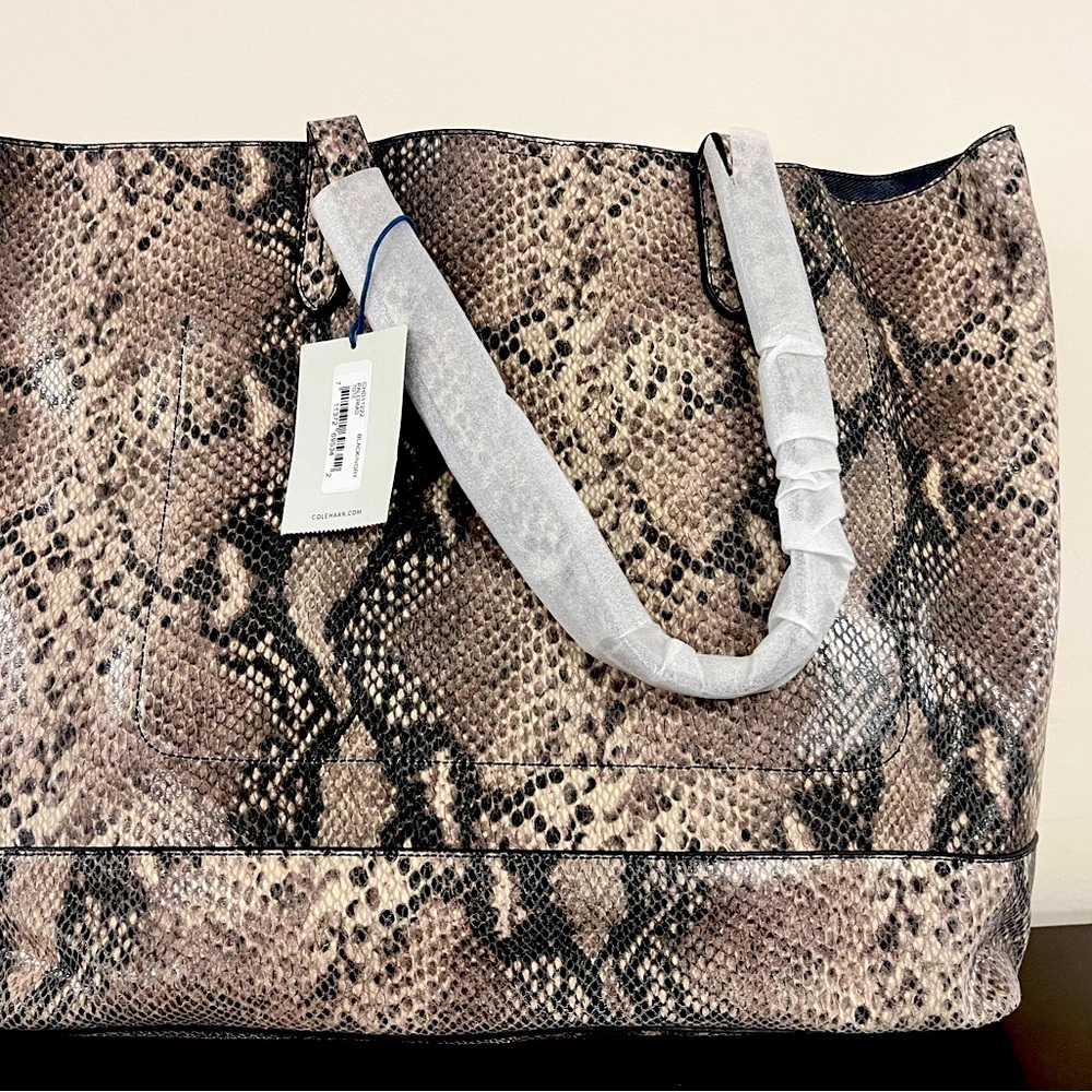 Cole Haan NEW WITH TAGS Palermo Snakeskin pattern tote